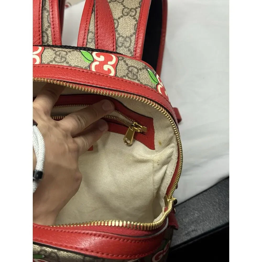 Gucci GG Supreme Canvas Apple Monogram Backpack